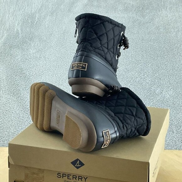 Sperry Women's Saltwater Boots, Black, 5.5 NWB S089 - Picture 5 of 8